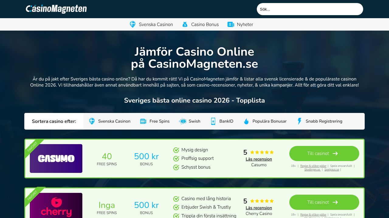 CasinoMagneten fokuserar på snabba uttag och smidiga betalningar